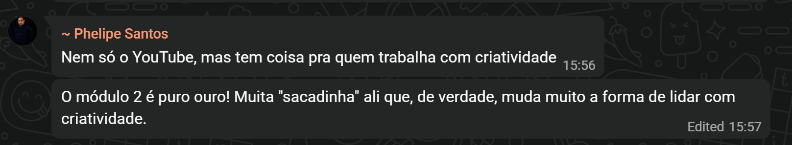 Depoimento de Phelipe Santos sobre o Aprofundo Creators